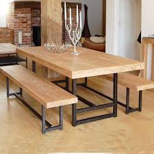 Pin By Adzan Budiman On Design Butcher Block Dining Table Dining Table With Bench Wood Dining Table