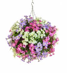 Artificial Silk Petunia Ball Deluxe Hanging Basket Just Artificial Artificial Hanging Baskets Hanging Baskets Petunia Flower