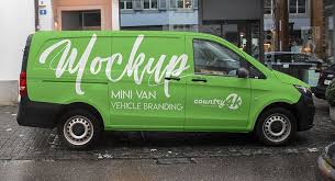 Free Mini Van Vehicle Branding Mockup Mini Van Car Brands Branding Mockups