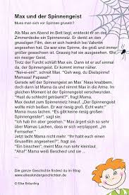 Max Und Der Spinnengeist Elkes Kindergeschichten Geschichten Fur Kinder Kindergeschichten Abenteuergeschichten Fur Kinder