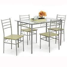 Order by 6 pm for same day shipping. Best Choice Products Home 5 Piece Dining Table Set W Glass Table Top 4 Chairs Silver 0 Glass Top Dining Table Dining Table Setting Glass Dining Room Table