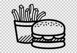 Hamburger French Fries Cheeseburger Junk Food Fast Food Png Black And White Cheeseburger Computer Icons Fast Food Food Food Png Fast Food French Fries