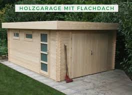 Holzgarage Mit Flachdach Modell C 44 Iso Holzgarage Flachdach Dach