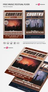 People playing musical instruments and woman sing a song. Free Music Festival Flyer Template Free Psd Templates
