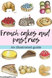 French Cakes And Pastries An Illustrated Guide French Baking Food Drawing Pastry