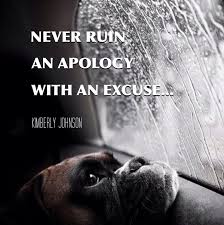 Never Ruin An Apology With An Excuse Self Quotes Me Quotes Kimberly Johnson