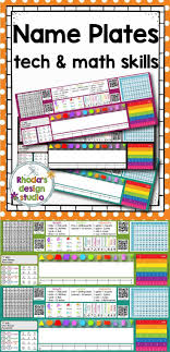 Editable Name Plates Math And Multiplication Chart Qr Codes Math Lessons Math Math Conversions