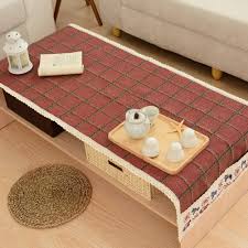 Lower shelf is covered in tightly woven rattan peel. Amazon Com Simonclothline Rural Washable Tea Table Covers Teapoy Decoration Cloth Coffee Table Cover Tablecloth E 19 6x59inch 50x150cm Home Kitchen
