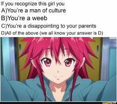 If You Recognize This Girl You A You Re A Man Of Culture B You Re A Weeb C You Re A Disappointing To Your Parents D Aii Of The Above We All Know Your Answer Is Anime