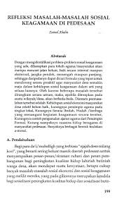 Gejala sosial yang semakin meruncing telah menggusarkan masyarakat. Https Digilib Uin Suka Ac Id 8301 1 Zainal 20abidin 20refleksi 20masalah Masalah 20sosial 20keagamaan 20di 20pedesaan Pdf