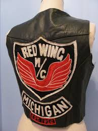 Black And Red Motorcycle Club Pin On Cut S