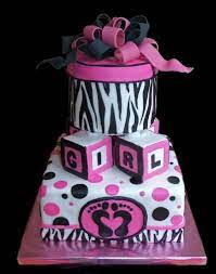 Zebra Baby Shower Cake Pink Baby Shower Cake Shower Cakes Baby Shower Cakes