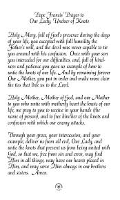 You never refuse to come to the aid of those in need. Our Lady Undoer Of Knots Saint Patrick Church York Pa