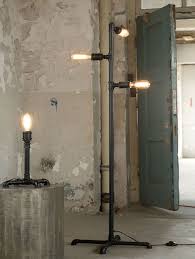 Tafel Stehlampe Industrial Tube Schwarz Bodenlampe Lampen