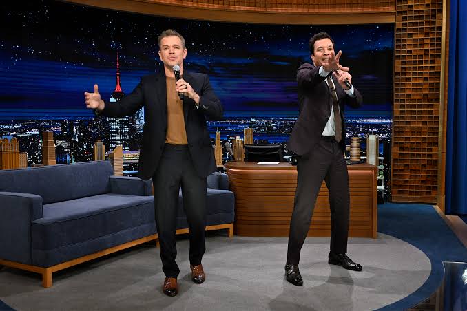 Matt Damon on stage