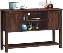 Harper blvd's convertible console table functions equally well as dining table and desk, seating up to four people when extended. Amazon Com Tangkula Console Table Buffet Table Modern Sideboard With Storage Cabinets And Bottom Shelf Contemporary Tall Buffet Storage Cabinet Kitchen Dining Room Furniture Brown Buffets Sideboards