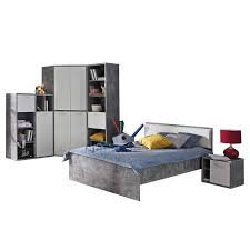 Wenn dir „bett jugendzimmer gefällt, gefallen dir vielleicht auch diese ideen. Forte Jugendzimmer Kombination In Betonoptik Und Weiss Hochglanz