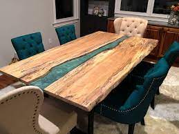 2021 price ranges (u.s.) for custom built handmade epoxy resin and wood furniture. Live Edge Epoxy Table Table Dining Table Dining Table Chairs