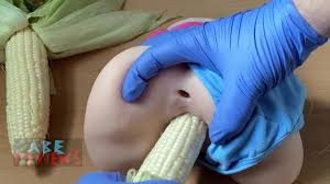 Fucked by 2 corn on cobs