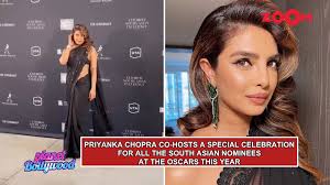 New mom #PriyankaChopra made rare public appearance by hosting a pre-Oscars  event in a stunning black saree