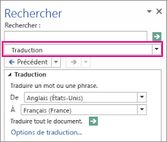 Écrire un mot, sélectionner la langue dans laquelle le mot est écrit & choisir un dictionnaire • eurocosm : Traduire Du Texte En Une Autre Langue Support Office