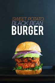 Sweet Potato Black Bean Burger Minimalist Baker Recipes Recipe Sweet Potato Black Beans Bean Burger Recipes