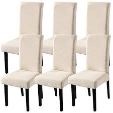Best waterproof dining chair covers. Review For Fuloon 6 Pack Super Fit Stretch Removable Washable Short Dining Chair Protector Cover Seat Slipcover For Hotel Dining Room Ceremony Banquet Wedding Party Beige