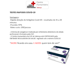 Testes com resultados em menos de uma hora já chegaram à cruz vermelha e estão a ser aplicados. Aviso Novo Cvp Valenca Centro Humanitario Facebook