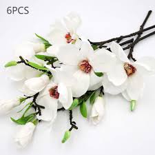Send fresh flowers online to москва. Redsa Artificial Magnolia Flower Silk Fake Magnolia Flowers Green Leaf Vine Fake Floweres Decoration For Home Cafe Store Wedding Dining Table Hotel Party 6pcs Buy Online In Bahamas At Bahamas Desertcart Com Productid 191957879