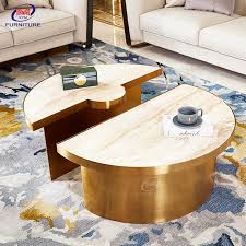 4.5 out of 5 stars 187. China Half Moon Shape Living Room Golen Modern White Round Marble Tea Coffee Table Sets China Moon Sofa Bed Benches
