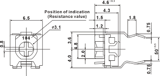 Suntan® TSR-3318 Round Trimming Potentiometer