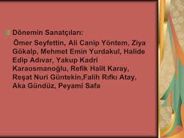 Milli Edebiyat Donemi Hazirlayan Elif Er Ppt Indir