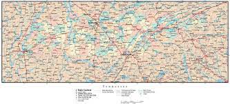 Tennessee State Map With Counties Tennessee Adobe Illustrator Map With Counties, Cities, County Seats, Major  Roads
