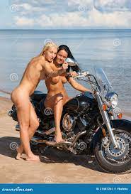 Two Beautiful Naked Women with Motorcycle Stock Image - Image of cute,  relationships: 31687241