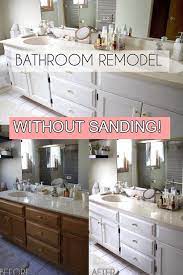 Maybe you would like to learn more about one of these? Remodeling A Bathroom And Painting Cabinets Without Sanding Turning Oak Cabinets Painting Kitchen Cabinets White Bathrooms Remodel Painting Bathroom Cabinets