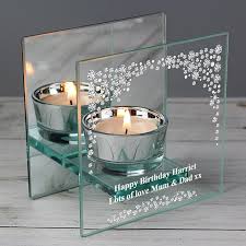 Welcome to the glass candle holder collection at novica! Personalised Diamante Mirrored Glass Tea Light Candle Holder Specialmoment Co Uk