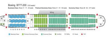 Air China Airlines Boeing 777 200 Aircraft Seating Chart
