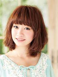 面長さんがチャレンジしやすいボブ 前髪はどうする 黒髪 パーマ 外ハネスタイルも 美的 com ヘアスタイル レディース ヘアスタイル 黒髪パーマ