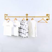 Clothing racks & display systems. Buy Kingvon Industrial Pipe Clothing Rack Wall Mounted Metal Commercial Clothes Racks For Hanging Clothes Vintage Retail Garment Rack Display Rack Cloths Rack Iron Laundry Room Clothing Rod 70 86in Gold Online In Indonesia B088szr8ng