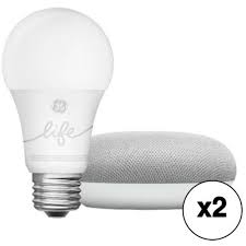 Google Home Mini Smart Light Starter Kit Chalk Ga00518 Us B H