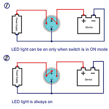 712 series 6 pin toggle switch wiring diagram 12v relay 5 pin diagram spdt dpdt 6 terminal switch internal diagram 3 pin toggle switch circuit diagram switch contact r c r switch ,. 5pcs 19mm 12v Waterproof On Off Latching Push Button Switch With Wiring Harness And Led Indicator Light 24v Pre Wired Spdt Self Locking 4 Pin Marine Metal Switch For Boats Cars Truck Blue Amazon Com