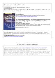 View chelsea fc squad and player information on the official website of the premier league. Pdf The Model Of Governance At Fc Barcelona Balancing Member Democracy Commercial Strategy Corporate Social Responsibility And Sporting Performance