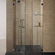 With our shower door and panel combinations we can offer a door opening range of 23 to 59. Vigo 48 Inch Frameless Shower Door 3 8 Clear Glass Brushed Nickel Hardware Product