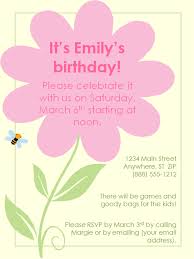 Birthday Party Invitation Card Template Flower Birthday Party Invitation Template Flower Birthday Party Birthday Party Invitation Templates Party Invite Template