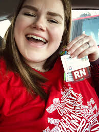 HighFiveFriday to our very own Heather Mahoney, who shared: "About three  weeks ago I passed my NCLEX. I am now Heather Mahoney BSN, RN. Today marks  my first day as a nurse