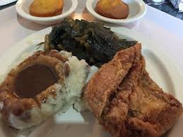 Seafood, southern food, healthy food, soul food, salad, desserts. Collard Green With Mashed Potatoes And Gravy And Fried Chicken Picture Of Queen S Soul Food Charlotte Tripadvisor