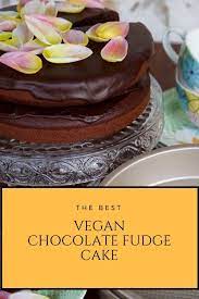 The Best Vegan Chocolate Fudge Cake Topped With Tulip Petals Easy Vegan Cake Recipe Vegan Cake Recipes Vegan Baking Recipes