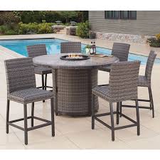 Patio furniture covers at costco. Agio Eastport 7 Piece Bar Height Fire Chat Set Cover Costco Uk Bar Height Patio Furniture Patio Furniture Covers Patio Furniture Sets