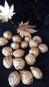 Golden Walnut Ornaments Walnuts Holidays Decor Christmas Tree Decor Gold Nuts Gold Winter Decor Walnut Natural Material Wedding Rozhdestvenskij Dekor Kafe Dekor