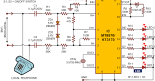 In this article, we are use the ic mt8870de, the main component to. Mt8870 Dtmf Telephone Dial Tone Decoder Circuit Diagram Circuit Diagrams